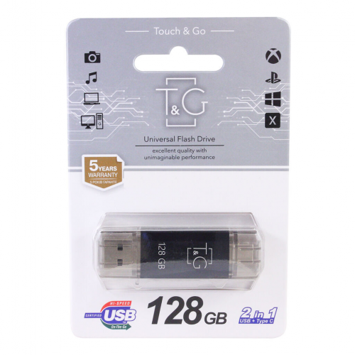 USB флешка 128Gb T&G 009 Type-C Star series Black