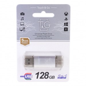 USB флешка 128Gb T&G 009 Type-C Star series Silver