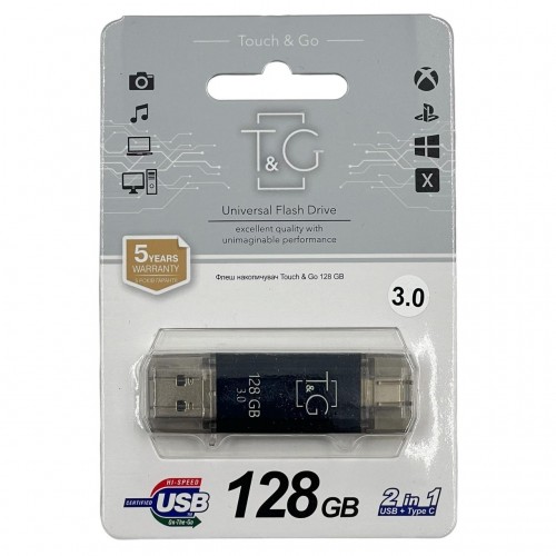 USB 3.0 флешка 128Gb T&G 009 Type-C Black