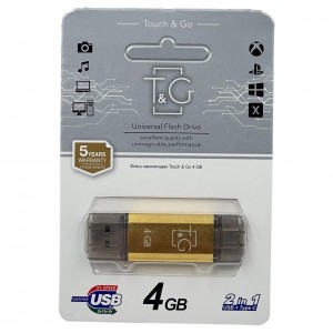 USB флешка 4Gb T&G 009 Type-C Star series Gold