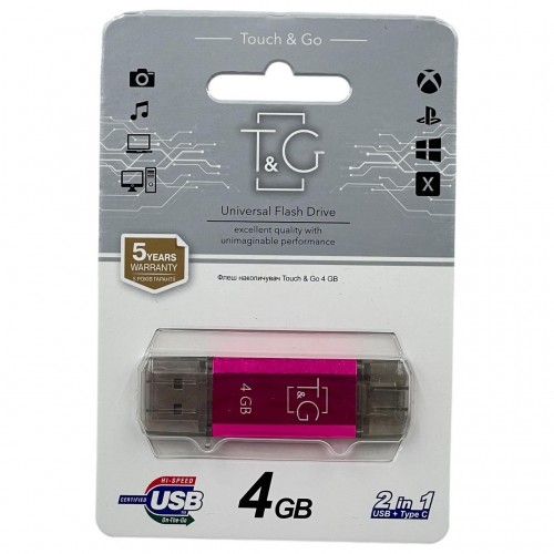 USB флешка 4Gb T&G 009 Type-C Star series Violet