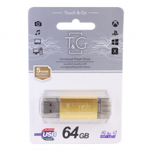 USB флешка 64Gb T&G 009 Type-C Star series Gold