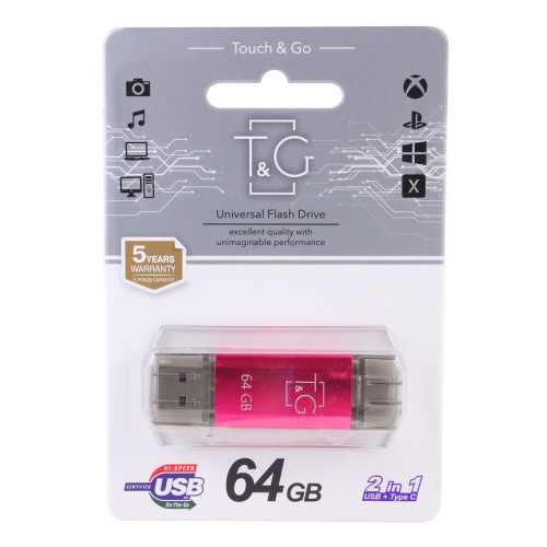 USB флешка 64Gb T&G 009 Type-C Star series Violet