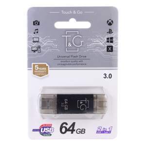 USB 3.0 флешка 64Gb T&G 009 Type-C Black