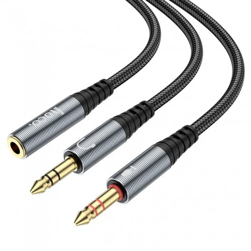 Кабель AUX Hoco UPA21 3.5mm female to 2*3.5mm male