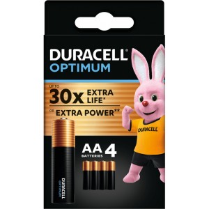 Батарейка AA Duracell LR6 MN1500 Optimum, 1x4шт.