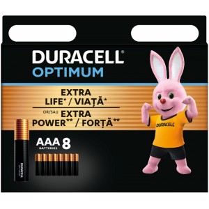 Батарейка ААА Duracell LR03 MN2400 Optimum, 1x8шт.