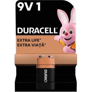 Батарейка Duracell 9V, MN1604, 1шт.