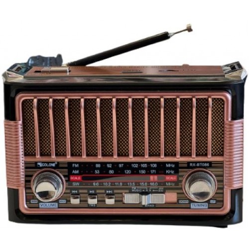 Колонка радіоприймач Golon RX-BT086 Rose Gold