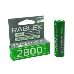 Аккумулятор Rablex 18650 (2800mAh) Green