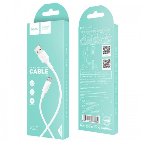Кабель Hoco X25 USB для Type-C White
