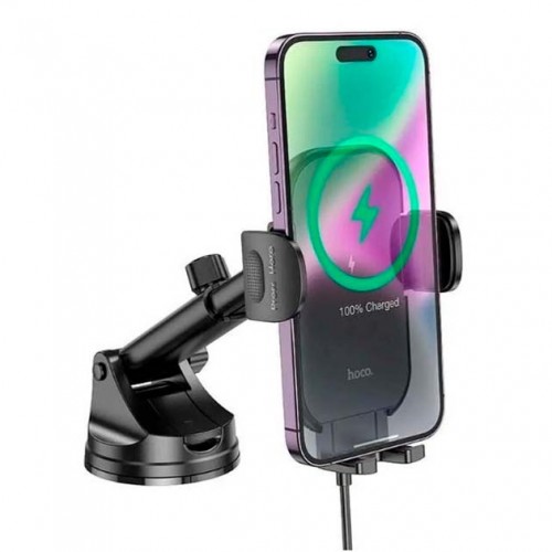Автомобільний тримач для телефону Hoco HW5 Wireless Charging 15W Black