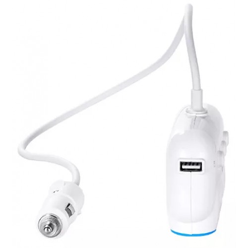 Автомобільний зарядний пристрій Hoco C1 (3xАЗП, 2xUSB 3.1A) White
