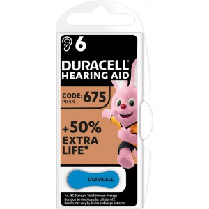 Батарейки Duracell HA 675, 6шт.