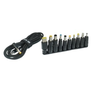 Кабель питания для ноутбука 100W с набором переходников 10 в 1 черный