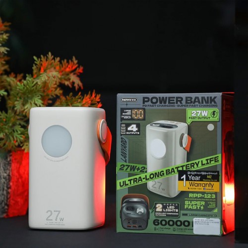 Power Bank Remax RPP-123 PD+QC3.0 27W (60000mAh) Beige