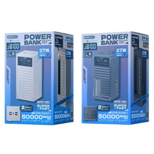 Power Bank Remax RPP-161 PD+QC3.0 27W (50000mAh) Grey