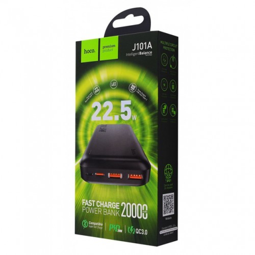 Power Bank Hoco J101A Astute USB out 9/12V (20000mAh) Black