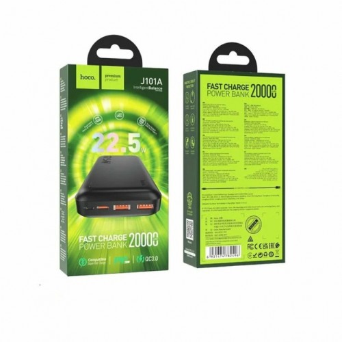 Power Bank Hoco J101A Astute USB out 9/12V (20000mAh) Black