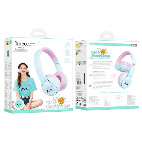 Навушники Hoco W60 Rhyme Kids Blue