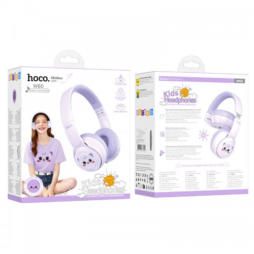 Наушники Hoco W60 Rhyme Kids Purple