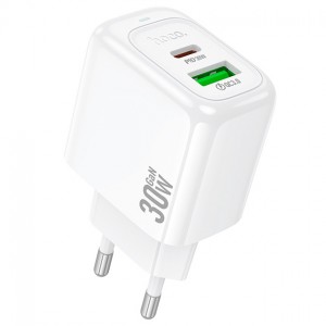 Сетевое зарядное устройство Hoco CS55A PD+QC3.0 (СЗУ USB, Type-C, 30W) White