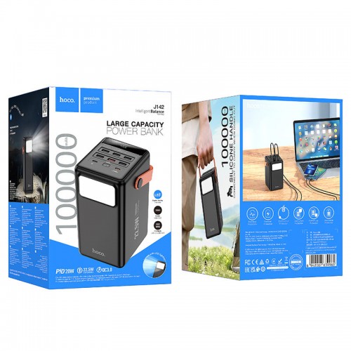 Power Bank Hoco J142 Suprass PD+QC3.0 22.5W (100000mAh) Black