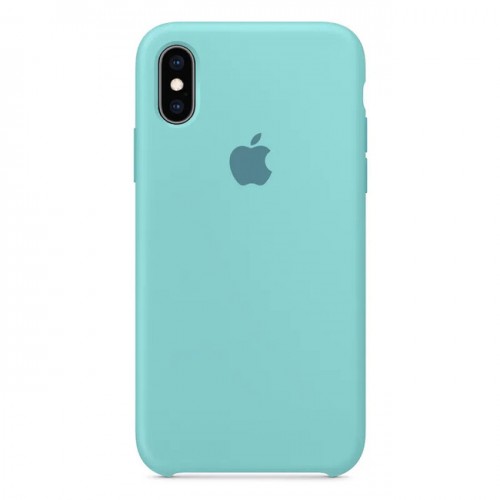 Чехол-накладка Silicone Case iPhone X/XS (21) Ice sea blue