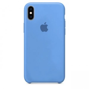 Чехол-накладка  Silicone Case iPhone X/XS (24) Azure blue