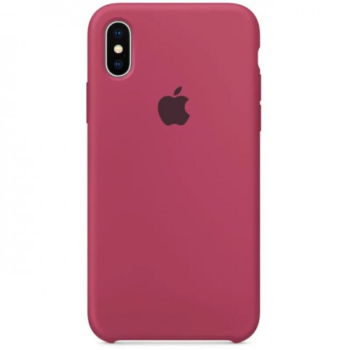 Чехол-накладка Silicone Case iPhone X/XS (25) Camellia Red