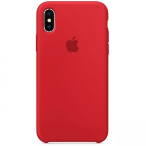 Чехол-накладка  Silicone Case iPhone X/XS (33) China red
