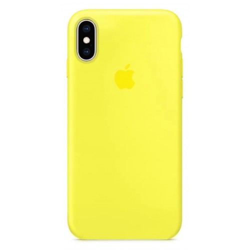 Чехол-накладка Silicone Case iPhone X/XS (37) Lemon yellow