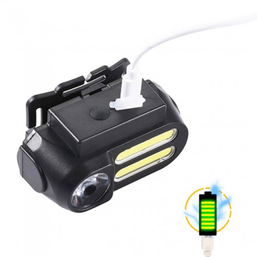 Фонарь NF-1804/611-1LM+2COB (налобный) 1x18650/microUSB/Black