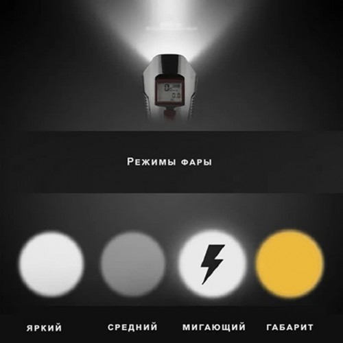 Велокомпьютер беспроводной, фонарик, звонок, велосипедный компьютер XA-585-T6+2LED