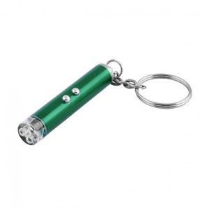 Фонарик брелок 9618-2LED с лазером (3xAG3) 