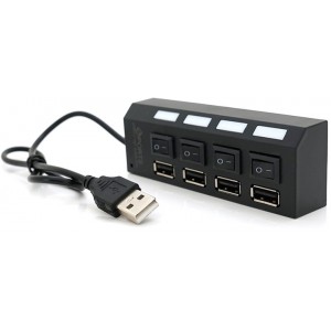 USB-хаб SY-H008 (4xUSB port) Black