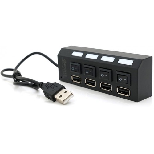 USB-хаб SY-H008 (4xUSB port) Black