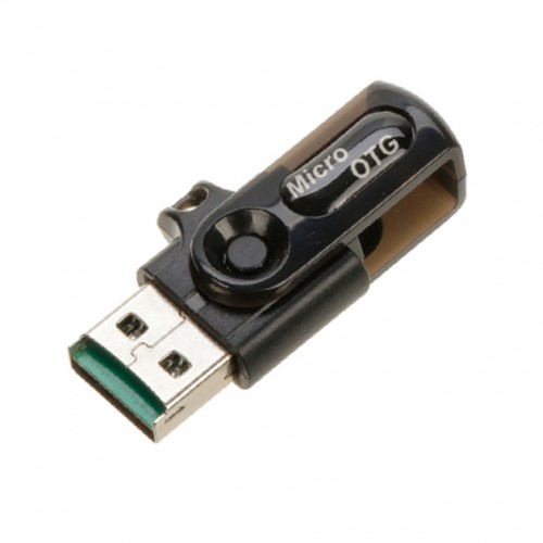 Картридер 2in1 MicroUSB/USB TU004 (MicroSD) Black