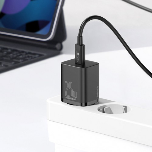 Сетевое зарядное устройство Baseus Super Si (СЗУ Type-C, 25W) Black (CCSP020101)