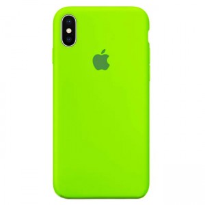 Чехол-накладка  Silicone Case iPhone X/XS (66) Brilliant green
