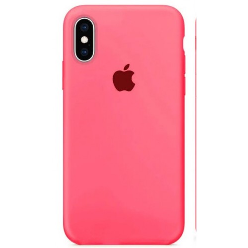 Чехол-накладка Silicone Case iPhone X/XS (73) dark pink
