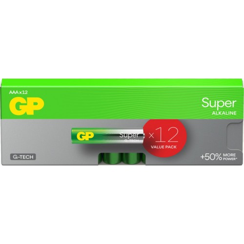 Батарейка ААА GP 24A21-PAB12 Super Alkaline, LR03, 1x12шт.