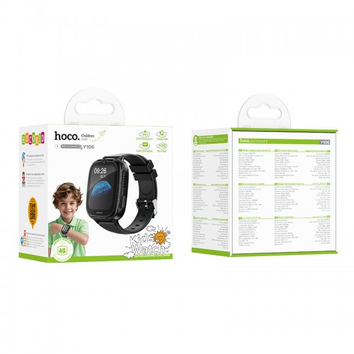 Дитячий смарт-годинник з підтримкою 4G, SIM-карти HOCO Y106 Black