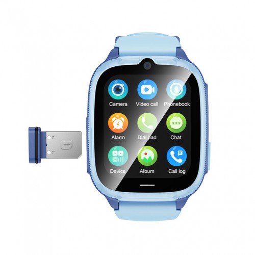 Дитячий смарт-годинник з підтримкою 4G, SIM-карти HOCO Y106 Blue
