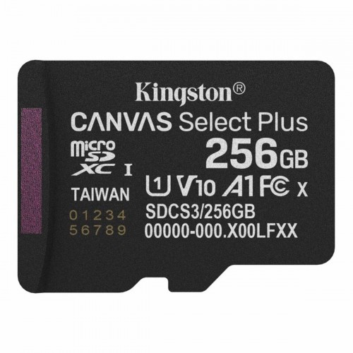 Карта памяти MicroSDXC 256Gb Kingston Canvas Select Plus Gen3 Class 10 A1 UHS-I (card only)