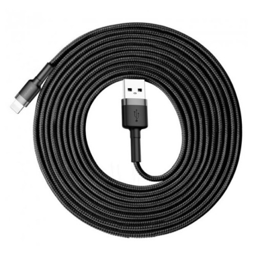 Кабель Baseus Cafule Lightning 3m. grey/black