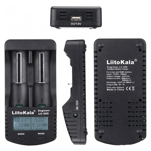 Зарядний пристрій для акумуляторів LiitoKala Lii-300 (для 18650 та ін.)