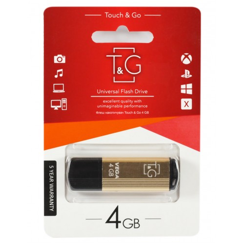 USB 4Gb T&G 121 Vega series gold