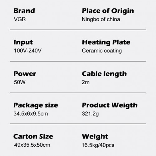 Випрямляч для волосся VGR V-519C Black