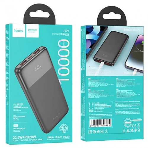 Power Bank Hoco J121 Fast PD+QC3.0 20W (10000mAh) black
